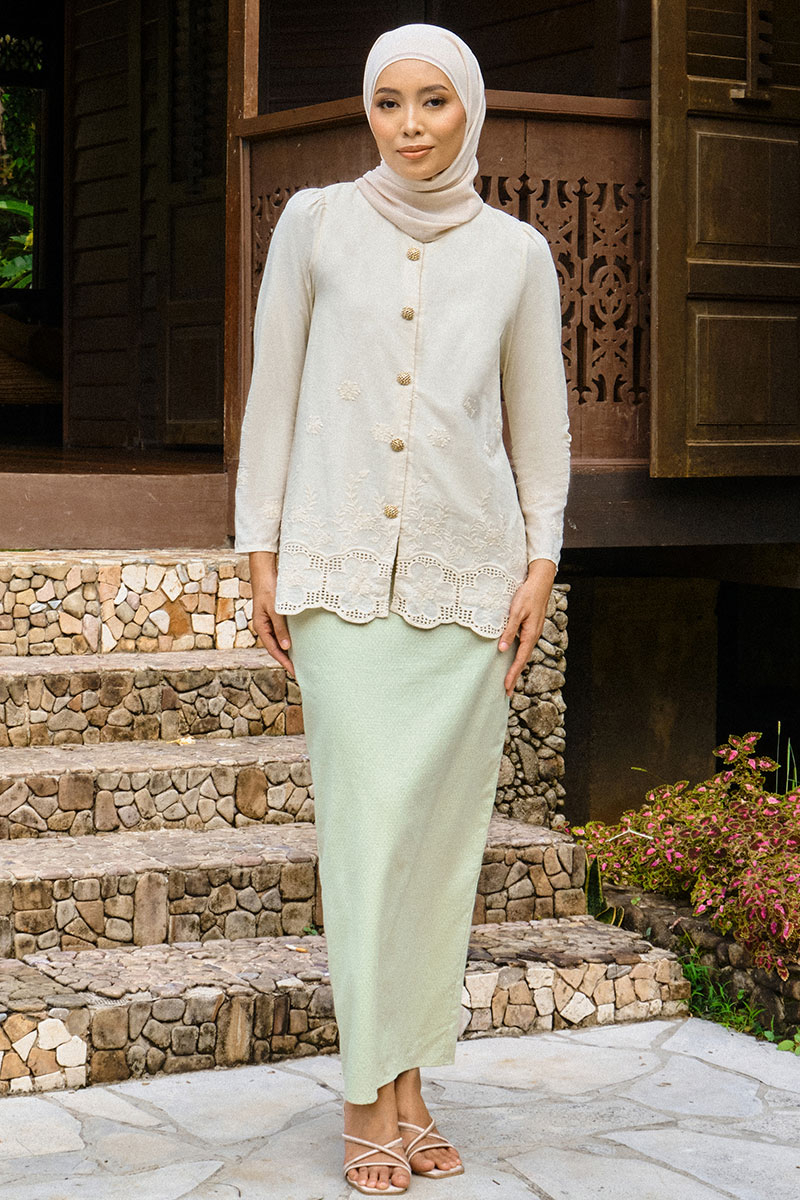 COTTON Haliza Blouse & Skirt