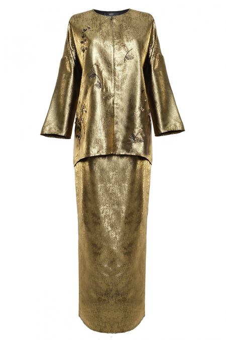 Meriah Blouse & Skirt - Black/Gold