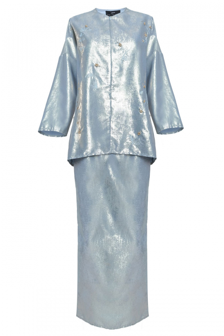 Meriah Blouse & Skirt - Blue/Gold