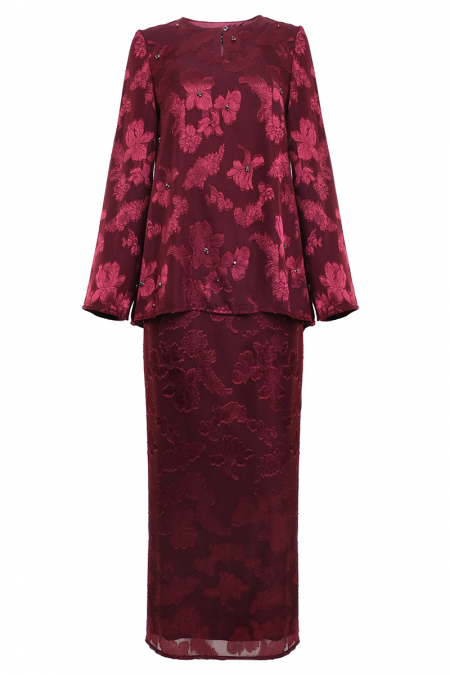 Murni Blouse & Skirt - Deep Wine