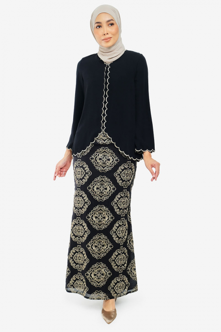 Makmur Blouse & Skirt - Black