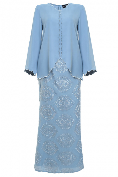 Makmur Blouse & Skirt - Blue Bell