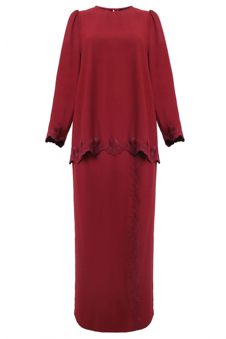 Sejahtera Blouse & Skirt - Maroon