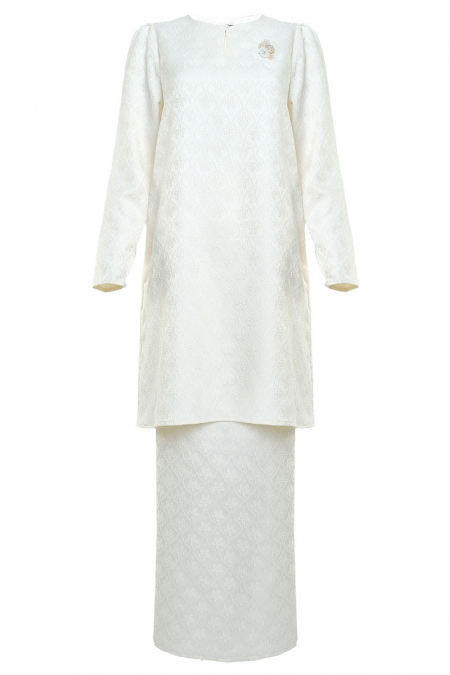 Senyum Blouse & Skirt - Cream