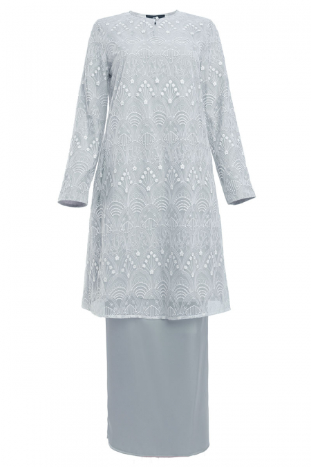 Budi Blouse & Skirt - Cream/Pale Aqua