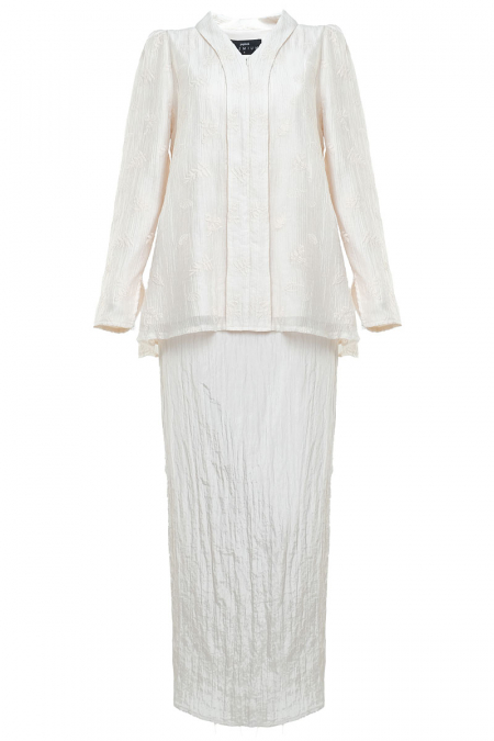 Abadi Blouse & Skirt - Oatmilk