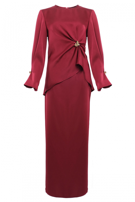 Bersama Blouse & Skirt - Maroon
