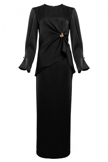 Bersama Blouse & Skirt - Black
