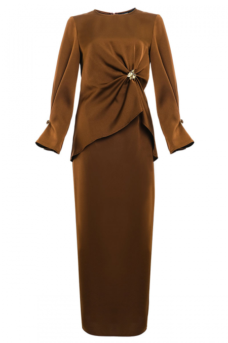 Bersama Blouse & Skirt - Deep Walnut