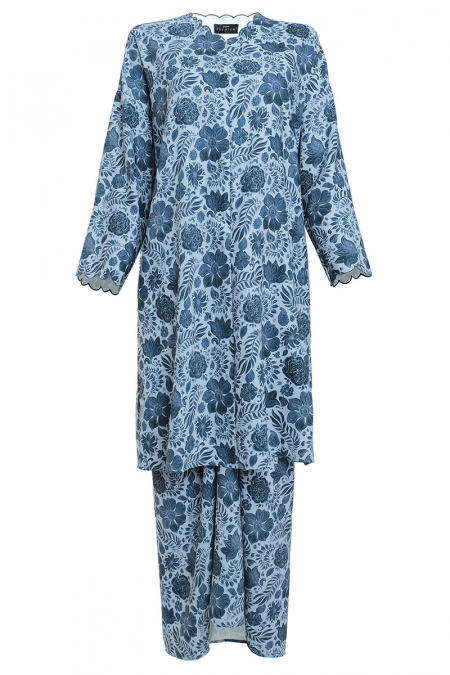 Sukacita Blouse & Skirt - Grey Floral