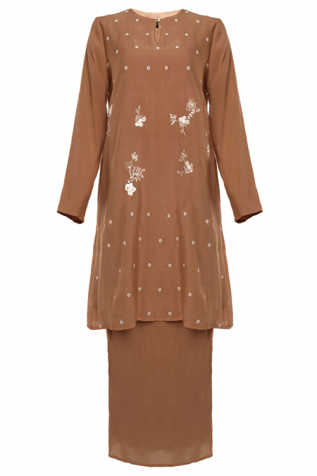 Pesona Blouse & Skirt - Toffee
