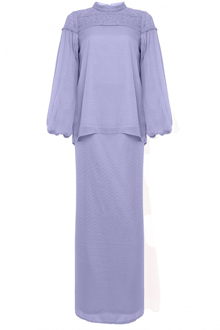 Teruja Blouse & Skirt - Lavender