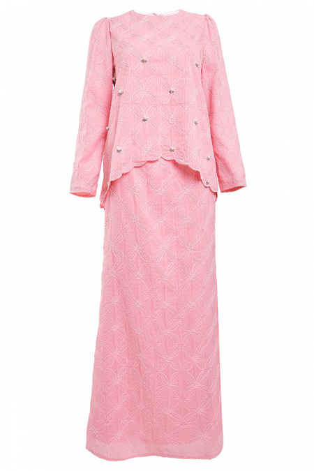 Sejati Blouse & Skirt - Powder Pink