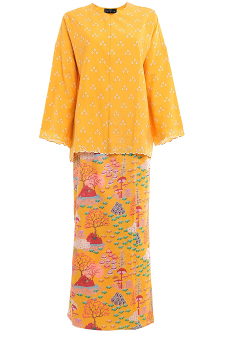 COTTON Suasana Blouse & Skirt - Marigold