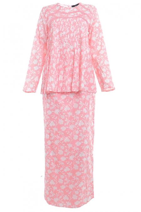 COTTON Lenggang Blouse & Skirt - Flamingo Pink