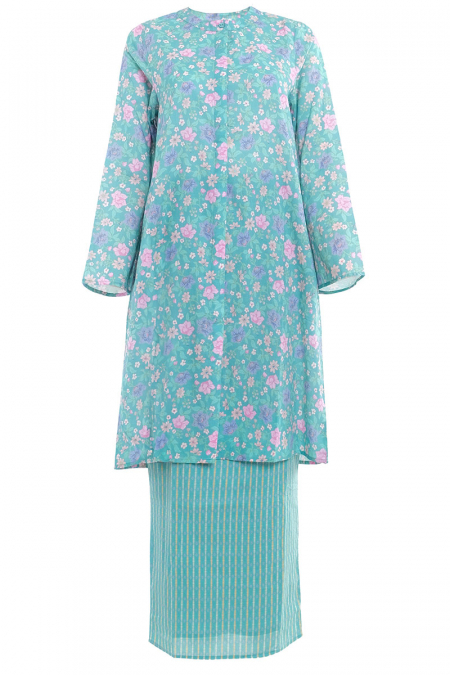 COTTON Bingkisan Blouse & Skirt - Dusty Turquoise