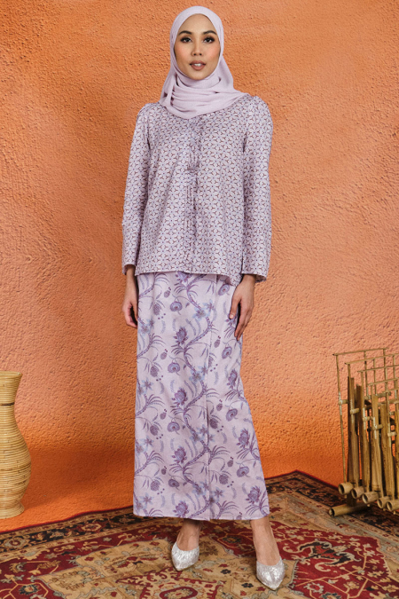 COTTON Melaram Blouse & Skirt - Orchid Ice