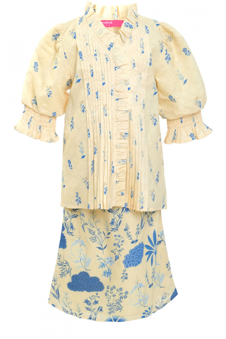 KIDS Gurindam Set - Cornsilk/Blue