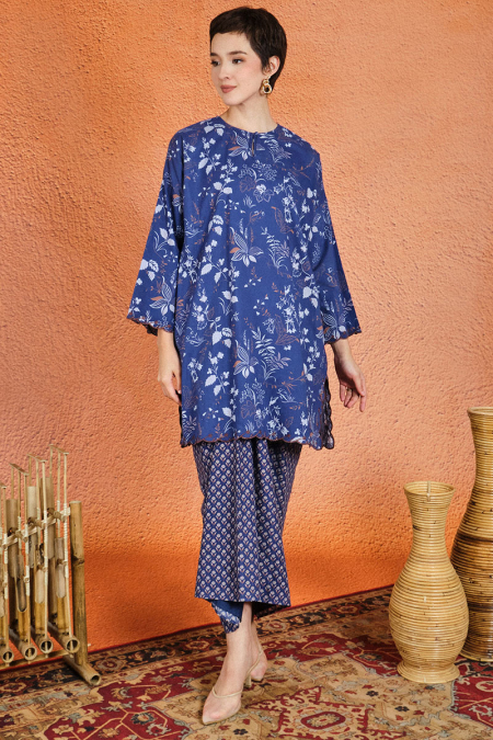 COTTON Lambaian Blouse & Skirt - Twilight