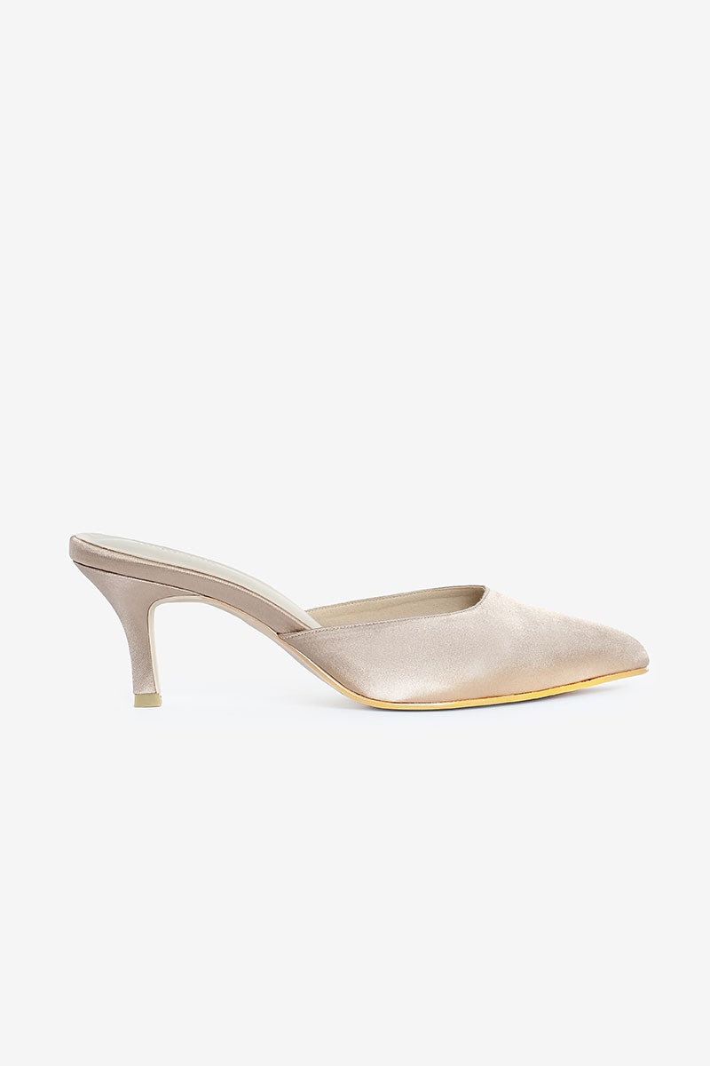 Maheen Satin Mule Heels