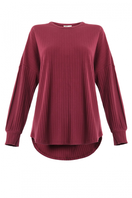 Jayanti Round Neck Tee - Maroon