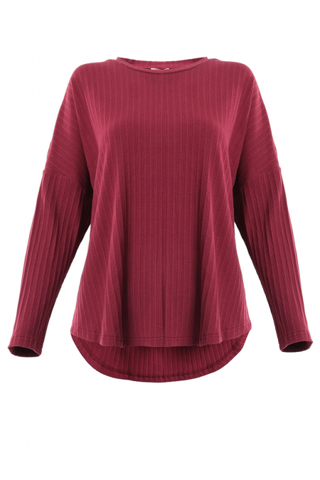 Mandisa Drop Shoulder Tee - Maroon