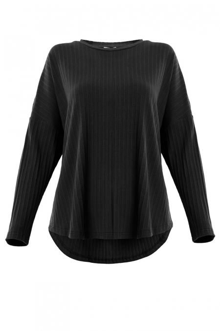 Mandisa Drop Shoulder Tee - Black