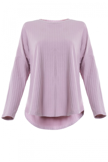 Mandisa Drop Shoulder Tee - Lilac Ash