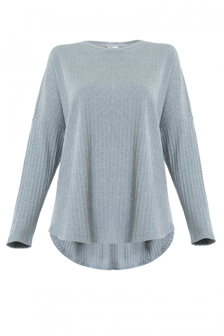 Mandisa Drop Shoulder Tee - Heather Grey