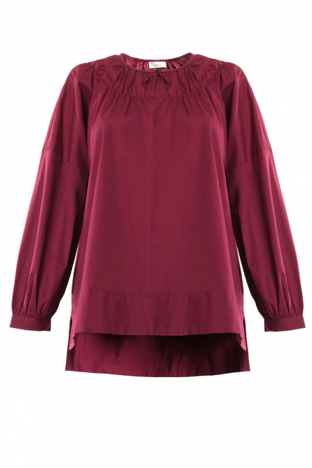 Daliah Drop Shoulder Blouse - Burgundy