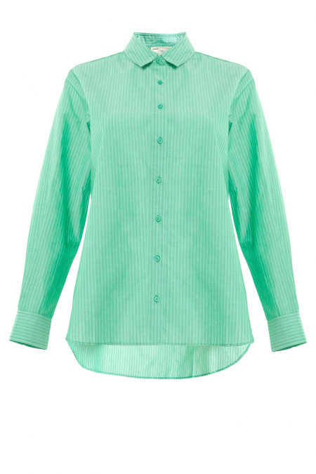Mason Front Button Shirt - Clover Stripe