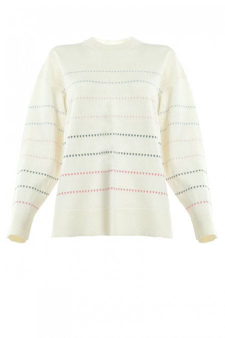 Sawsan Round Neck Sweater - Cream