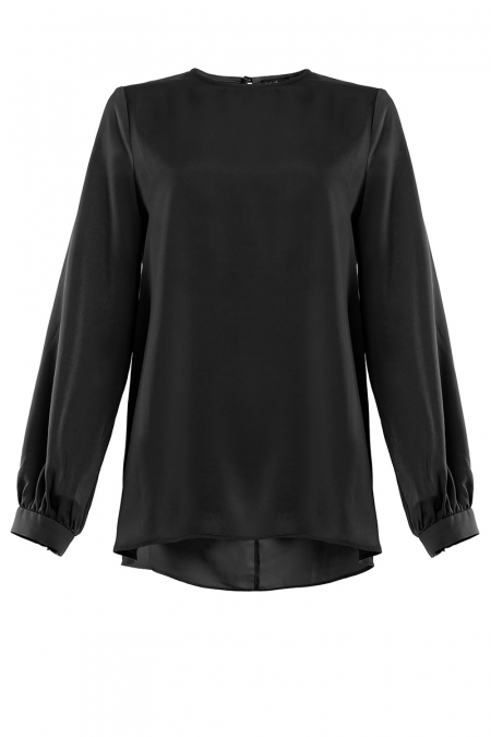 Munya Flared Blouse - Black