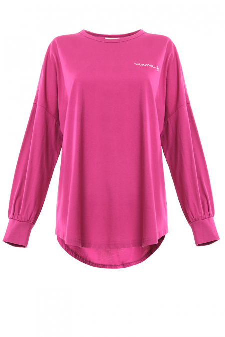 Basira Round Neck Tee - Magenta