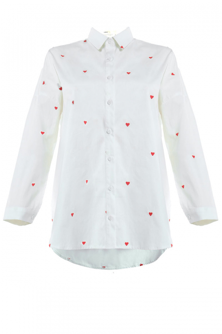 Wendalyn Front Button Shirt - White