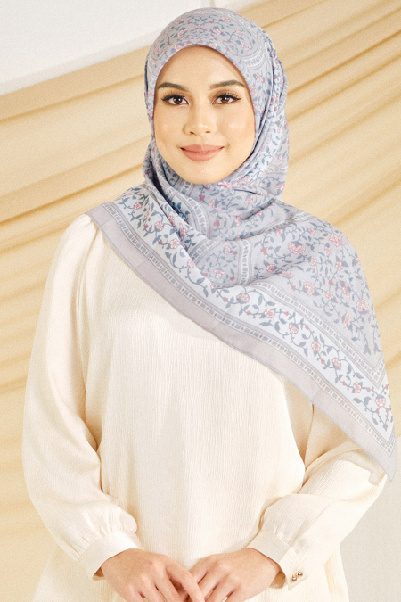 Inara Bawal Headscarf - Fossil Grey
