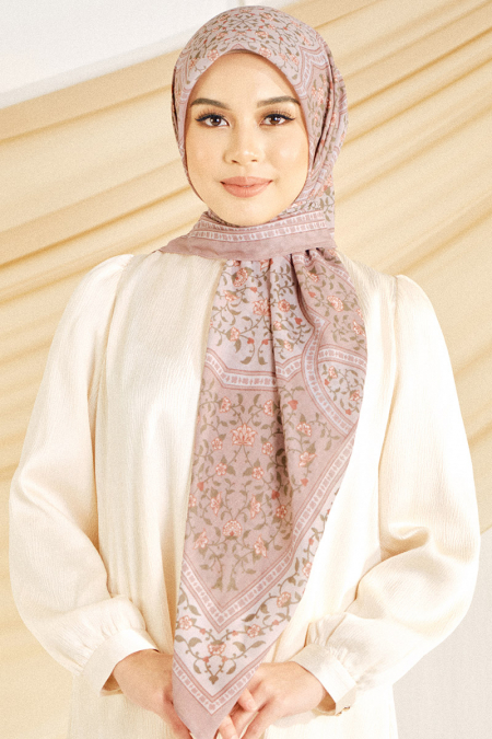 Inara Bawal Headscarf - Rosy Brown
