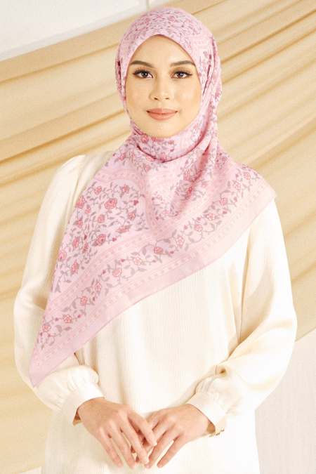 Inara Bawal Headscarf - Pink Blossom