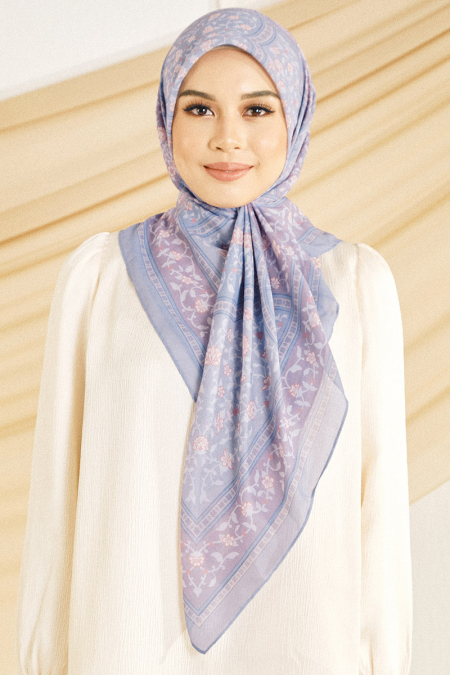 Inara Bawal Headscarf - Blue/Purple