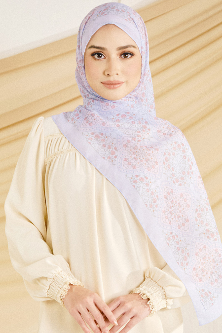 Nyra Rectangle Headscarf - Lilac