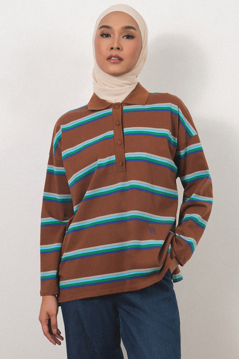 Rowe Drop Shoulder Polo Top