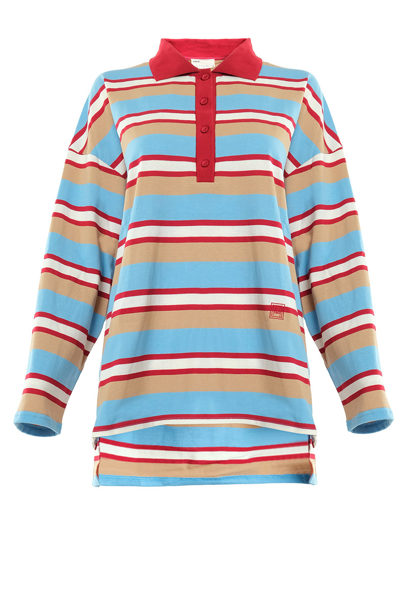 Rowe Drop Shoulder Polo Top