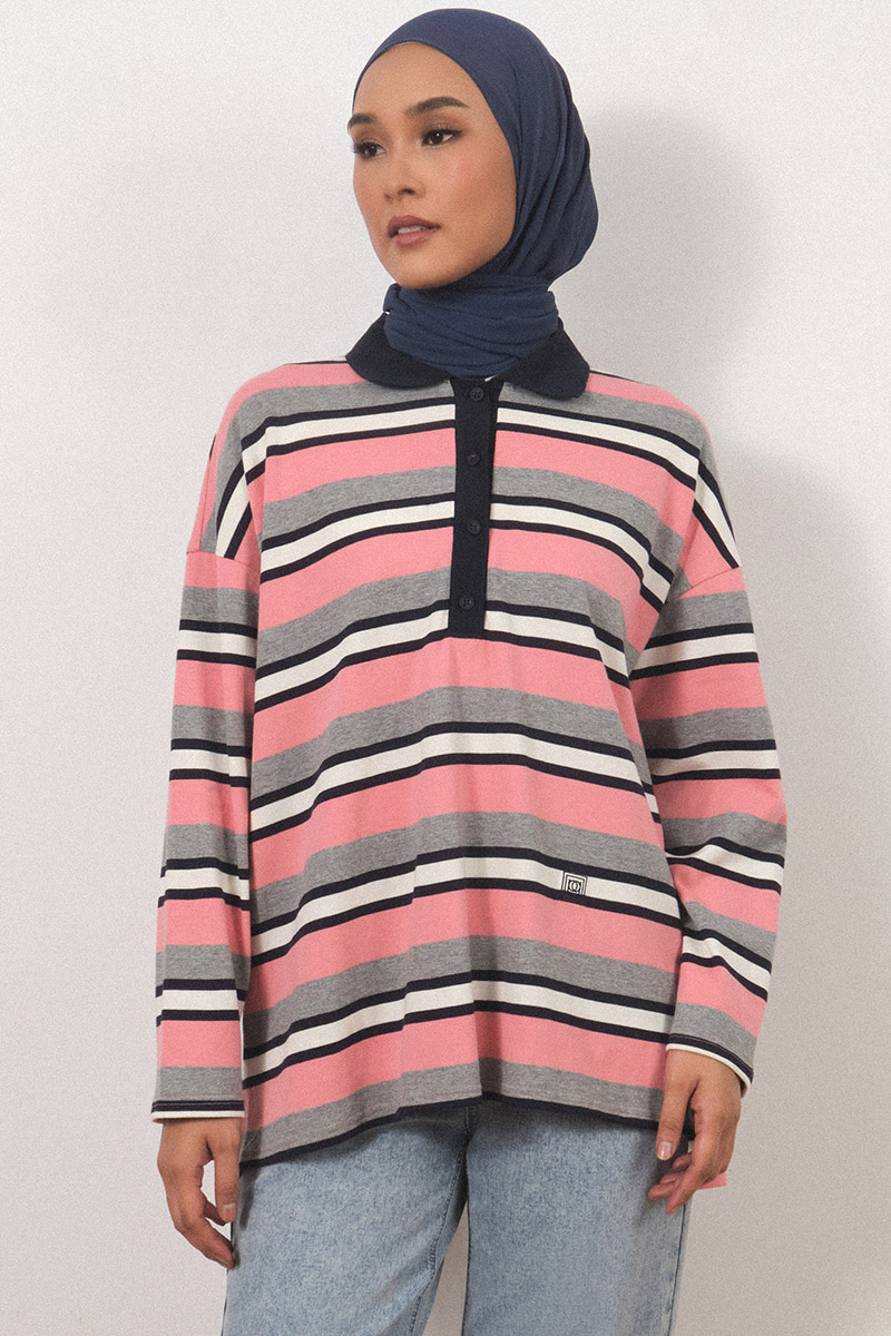 Rowe Drop Shoulder Polo Top