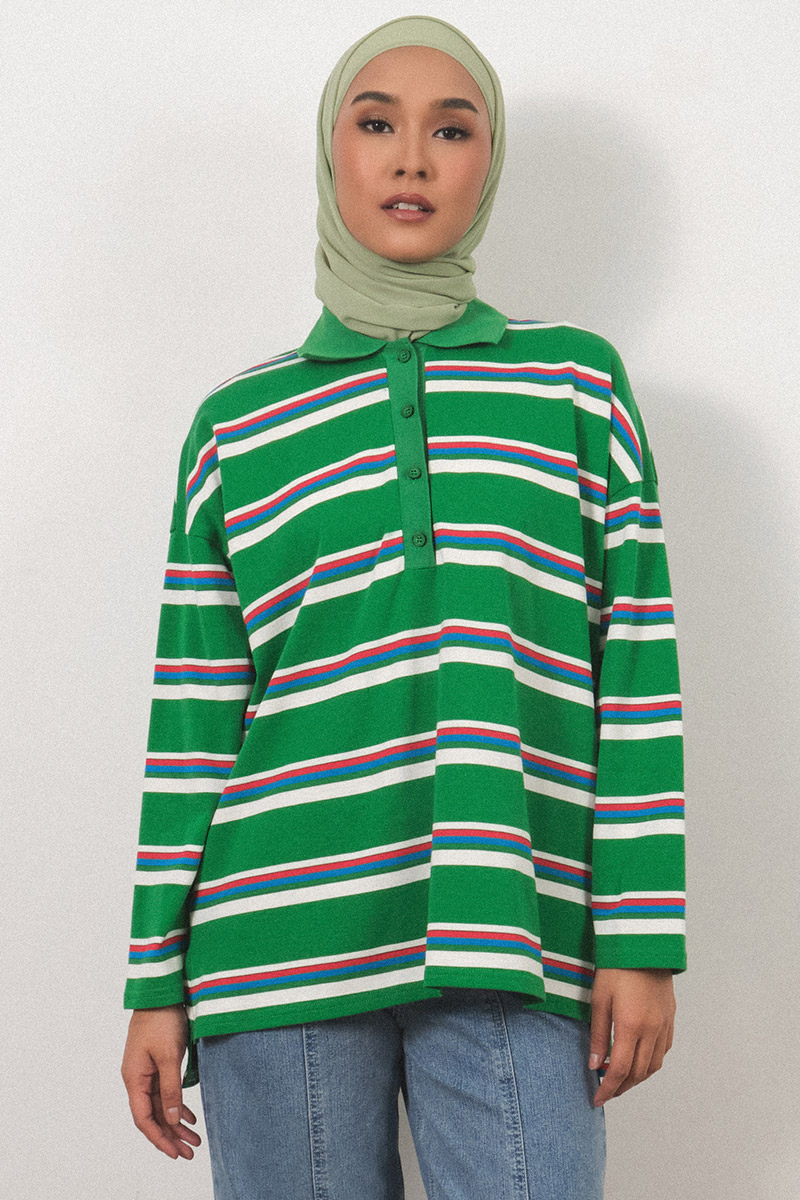 Rowe Drop Shoulder Polo Top