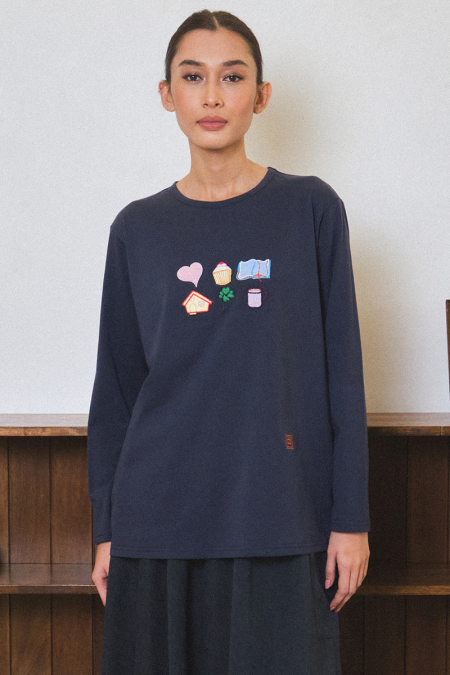 Heart of Home Round Neck Tee - Eclipse