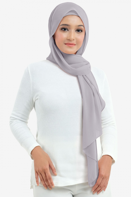 Aida Chiffon Tudung Headscarf - Dusty Lilac