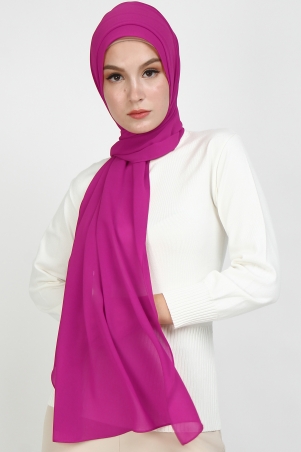 Aida Chiffon Tudung Headscarf - Berry Purple