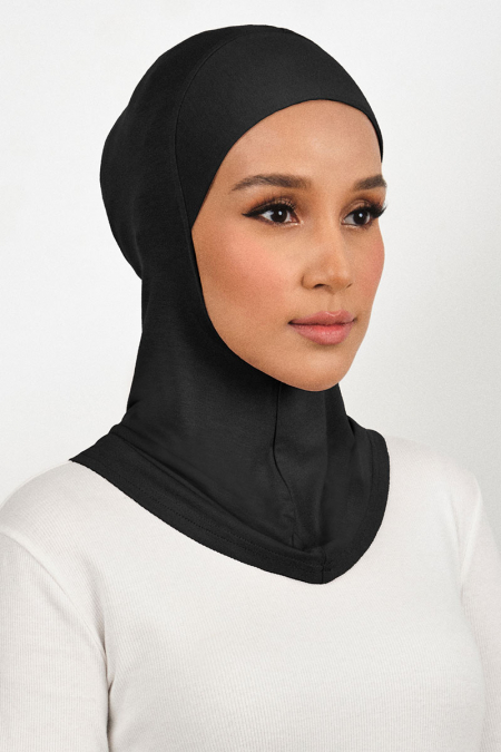 Tahira Rayon Ninja Inner Neck - Black