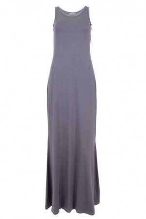BASICS Effie Sleeveless Jersey Dress - Charcoal Grey