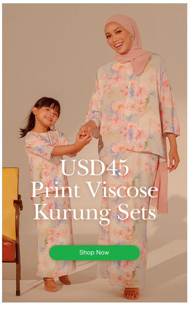 USD45 Print Viscose Kurung Sets